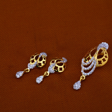 916 Gold Stylish Pendant Set FPS93