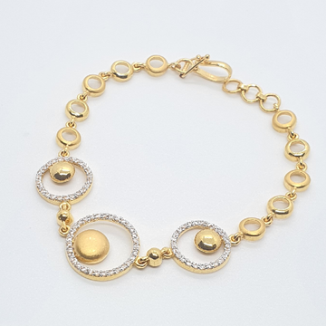 Gold 91.6 Fancy Diamond Ladies Bracelet by 