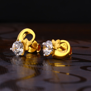 22CT Gold Ladies Solitaire Earring LSE233