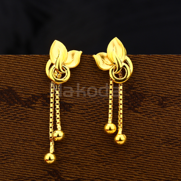 22KT Gold Ladies Exclusive Plain Earring LPE328