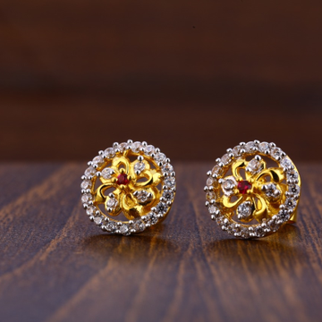 916 Gold CZ Stylish Ladies Tops Earrings LTE225