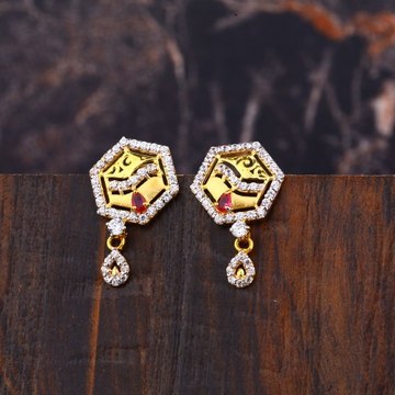 Ladies 22K Gold Fancy Earring -LFE229