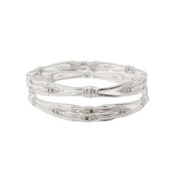 Simply with Stones 925 Silver Bangles