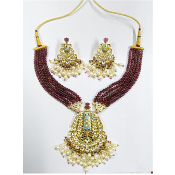 gold jadtar kundan pendant set-akm-ps-056 by 