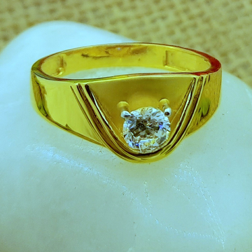 916 gold marvellous solitaire gents ring