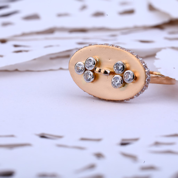 Rose Gold Delicate 18K Fancy Ladies Ring-RLR400