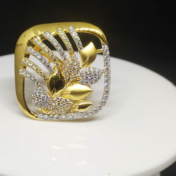 916 Yellow Gold Fancy LR Ring by 