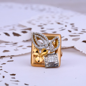 Ladies Rose Gold Designer 18K Fancy Ring-RLR266
