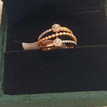 18K Gold 3 Line Ladies Ring by 