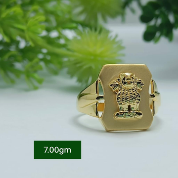 22K Gold Hallmarked Ashok Stambh Design Ring by 