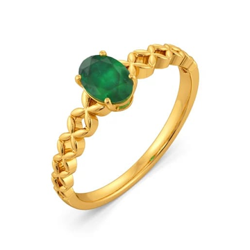 22K Gold Exclusive Single Stone Ring by 