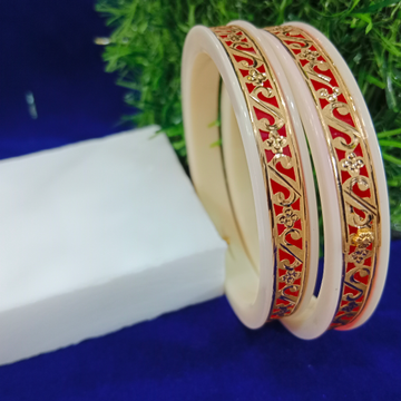 22kt fancy gold Red plastic bangle by 
