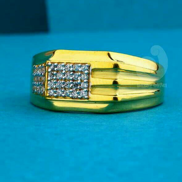 22ct Fancy Cz Gold Gents Ring