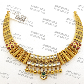 haar Kundan 916 Bridal Set  new gold Jewelry antiq... by 