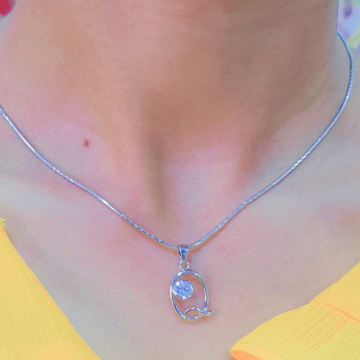 92.5 Silver Chain Pendant Necklace by 