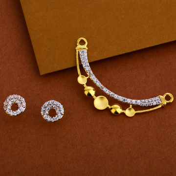 22kt Gold cz Mangalsutra Pendant Set MP241