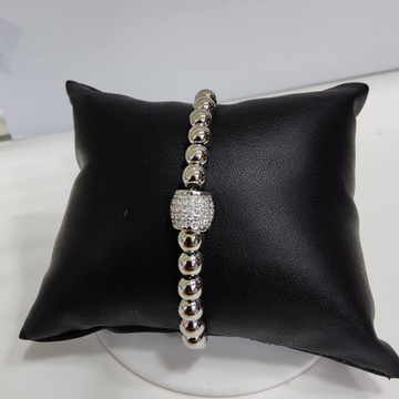 925 silver flexible plain ball bracelet by 