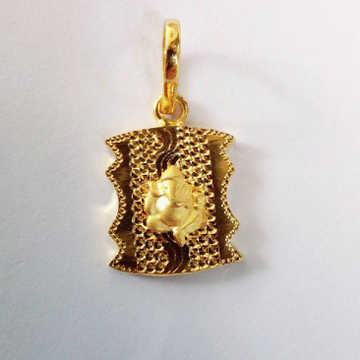 22K Gold Ganesh Design Gents Pendant by 