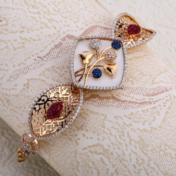 750 Rose Gold Hallmark Fancy Ladies Kada Bracelet...