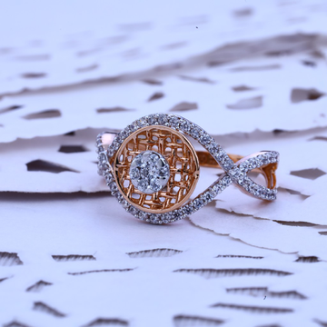 Ladies Rose Gold Engagement Solitaire Ring-RLR124