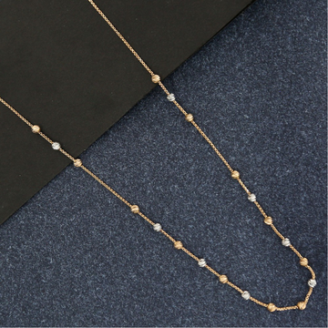 Single beaded rose gold chain