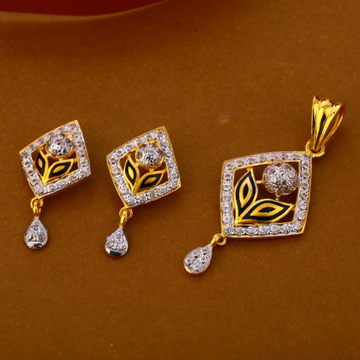 22KT Gold CZ Delicate Ladies Pendant Set FPS275