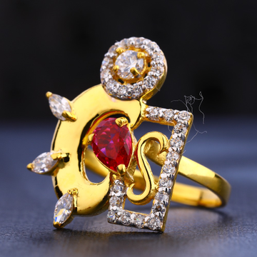 22CT Cz Ladies Gold Fancy Diamond  Ring LR641