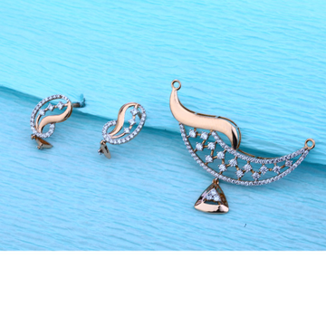 18KT Rose Gold Ladies Hallmark Fancy Pendant Set...