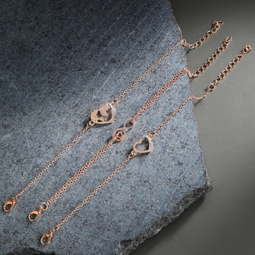 18k Diamond Rose Gold bracelet For women by 