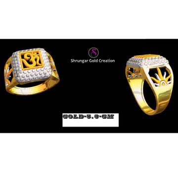 916 Gold Om Gents Ring by 