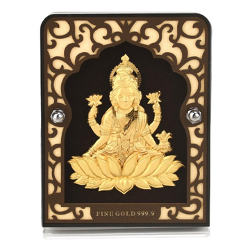 24 carat gold goddess laxmiji frame
