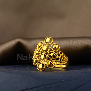 916 Gold Hallmark Ladies Plain Ring LPR571