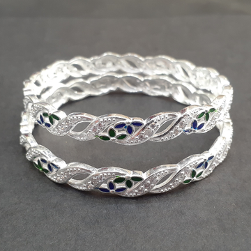 925 Light weight micro silver bangle by 