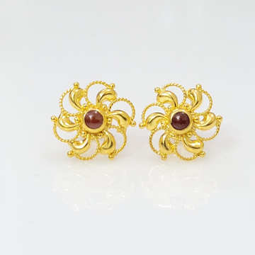 Yellow Gold Fine Earrings by 