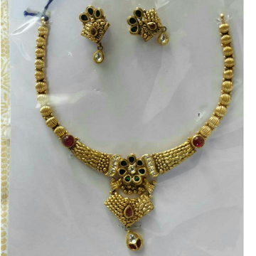 22K /916 Antique Bombay Jadtar Bridal Necklace Set
