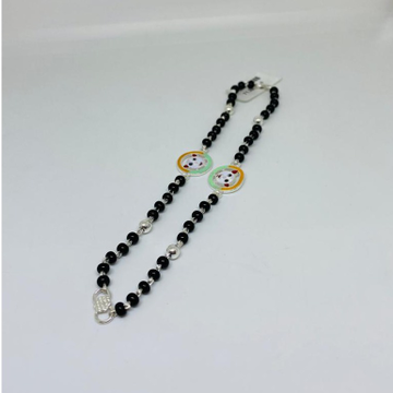 latest kids silver & black beads  bracelet 
