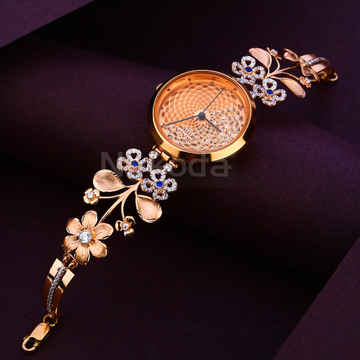18CT CZ Women's Exclusive Hallmark Rose Gold Watch...