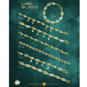 916 gold cz diamond ladies bracelet