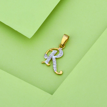 916 Gold Cz Letter Pendant LP17