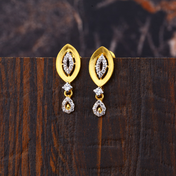 Ladies 916 Gold Long Fancy Earrings -LFE187