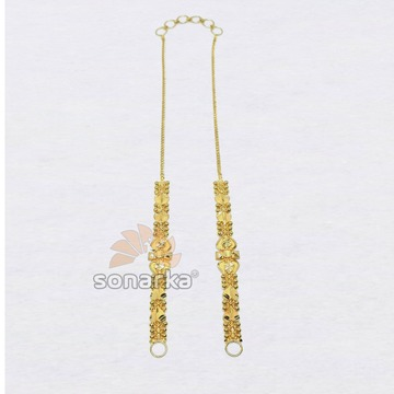 22k Pair Of Gold Kanser Ear Chain for Women by 