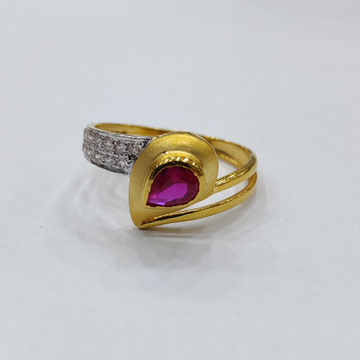 Sree Kumaran | 22K Real Elegant Ruby Stone Gold ring for girl's