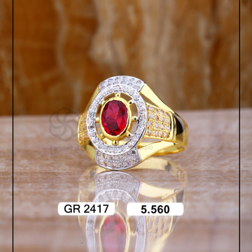 22K(916)Gold Gents Colour Diamond Ring by Sneh Ornaments