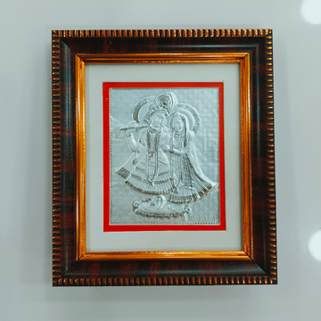 Radhakrishna photo frame silver 999 by Ghunghru Jewellers