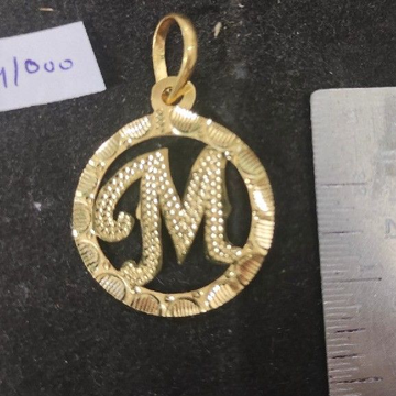 M Alphabet Gold Aricutting Pendal by Saurabh Aricutting