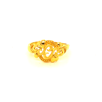 22k Gold Plain Golden Glow Ring by 