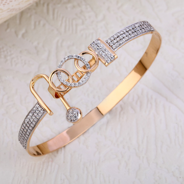 750 Rose Gold Hallmark Delicate Women's Bracelet R...