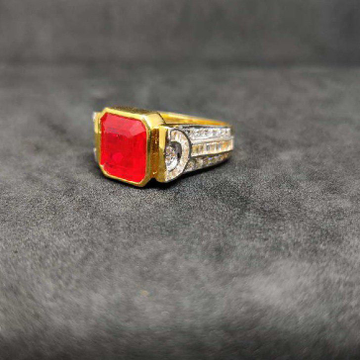 916 Men's Colour Stone Gold Ring