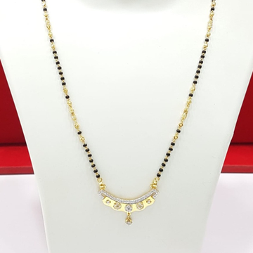22k gold with cz diamond Mangalsutra by Panna Jewellers