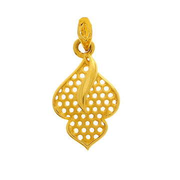 The elegant leaf gold pendant